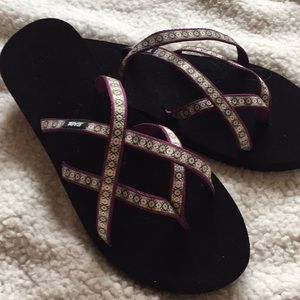 Purple Teva sandals